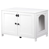 HOOBRO Litter Box Enclosure front view shows hidden litter solution for clean living spaces.