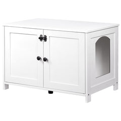 HOOBRO Litter Box Enclosure front view shows hidden litter solution for clean living spaces.