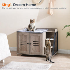 HOOBRO ladder detail—sisal steps provide scratch-friendly access for curious cats.