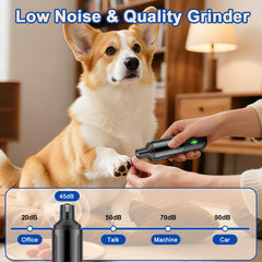 HOOCEN dog nail grinder USB charging enables cordless grooming anywhere.