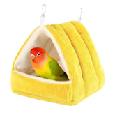 Hoopttay Bird Bed Cage Hammock Yellow offers cloud-soft comfort for sleepy parakeets.