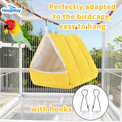 Hoopttay Bird Bed Flannel Lining Yellow adds warmth and gentle cushioning for small birds.