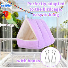 Hoopttay Bird Bed metal hooks durability supports active parrots during cage play.