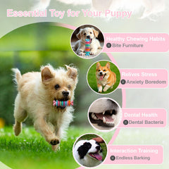 HORIBND Puppy Teething Toy dental-cleaning petals provide gum massage during chewing