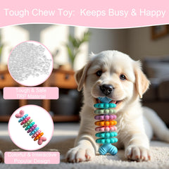 HORIBND Puppy Teething Toy close-up shows durable TRP material for aggressive chewers