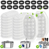 Hoscabss 32pack filters and sponges in box for convenient replacements.