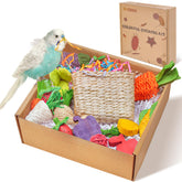 HOSUKU Colorful bird foraging toy with fruit shapes promotes mental enrichment