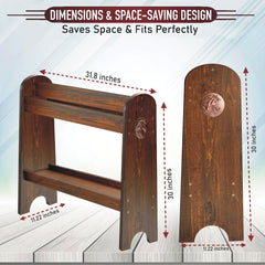 HOTCAN saddle rack side view highlights compact footprint for space-saving tack storage.