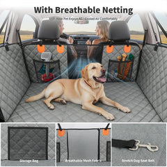 HOTEAGLE back-seat-extension-design adds space and keeps dogs settled during sudden braking.