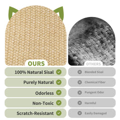 HOTEAGLE durable sisal texture resists heavy scratching by large and small cats