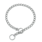 Hotlion choke collar six sizes neck diagram shows adjustable fit for dogs' comfort.