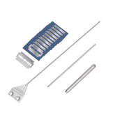 HOTOOLME aquarium scraper with extendable handle reaching tall glass tanks for easy cleaning