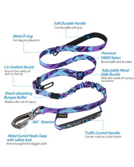 Hotsky tactical dog leash shows traffic control handle for quick, safer stops.