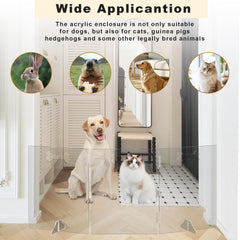 HotSoul freestanding pet barrier keeps playpen and doorway separation clearly visible.