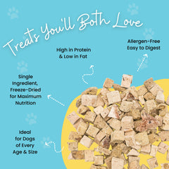 Hotspot Pets Freeze Dried Beef Liver Treats bag overhead for portioning training.
