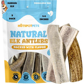 Hotspot Pets Split Elk Antlers for Dogs, 4-6 Inch Pack-3, long-lasting chew.