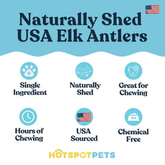 Hotspot Pets Split Elk Antlers for Dogs, 4-6 Inch Pack-6, longer-lasting entertainment.