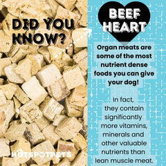 Hotspot Pets USA-made label on bag, ensuring single-ingredient beef heart for trusted ingredients