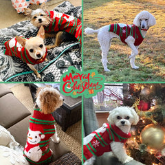 Hotumn snowman dog sweater knit-detail emphasizes soft acrylic warmth and easy wear