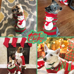 Hotumn snowman dog sweater wearable-fit ensures comfortable chilly walks