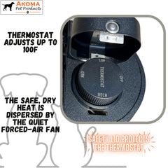 Hound Heater Deluxe energy-saving usage shows efficient warming for 100 cu ft