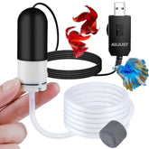 HouseUp mini aquarium air pump closeup, compact design for quiet operation.