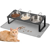 HOVNKUT elevated bowls with tilt stand demonstrate ergonomic 10° design for easy feeding