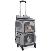 HOVONO extra-large carrier side view highlights dual compartments for two pets.
