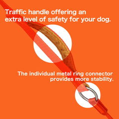 HOWGO dog slip lead orange 3.6ft heavy-duty nylon leash built to last across breeds