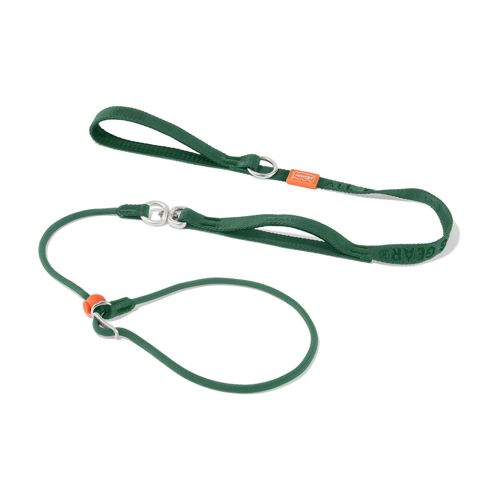 HOWGO Slip Lead with double handles in side view for comfortable control during walks.
