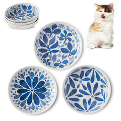 Howise 3 ceramic cat bowls setup for multi-cat dining and easy cleanup