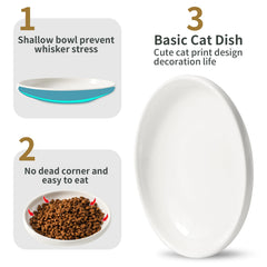 Howise 5-5-inch cat bowls set suitable for multi-pet meals.