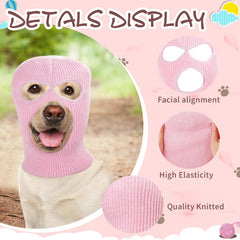 HOWWFALY dog cosplay pink mask for Halloween or Christmas events