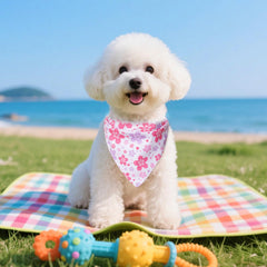 Hoyuwak spring bandana with a gentle touch fits pets comfortably.
