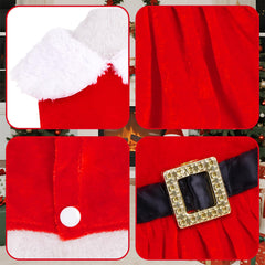 hoyuwak dog christmas dress santa red velvet side fit highlights easy wear.