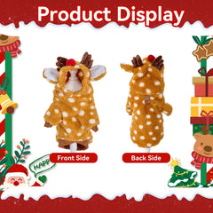 Hoyuwak Reindeer Dog Costume worn on a small dog for Christmas style