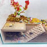 HOZOE Hermit Crab Hideaway exterior in wood color offers secure shelter.