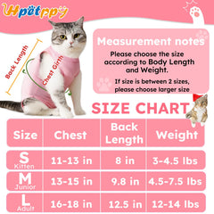 Hpetppy cat recovery suit adjustable-neck design enables easy fitting.