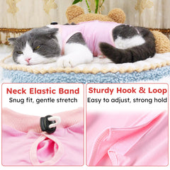 Hpetppy Pink Cat Bodysuit as an alternative to the cone of shame.