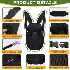 Hpetppy pet carrier backpack side view demonstrating secure fit while on the go.