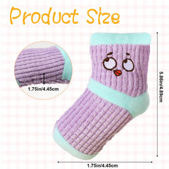 Hpmjz pink plush sock toy close-up highlighting chew-friendly texture for puppies.