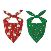HPXKSHA Christmas dog bandanas 2-pack for festive pets, easy-to-coordinate outfits.