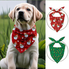 HPXKSHA red-green holiday bandana for dogs enhances seasonal photos and events.