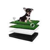 HQ4US 4LEGS dog grass pad foldable base enables easy balcony potty setup.