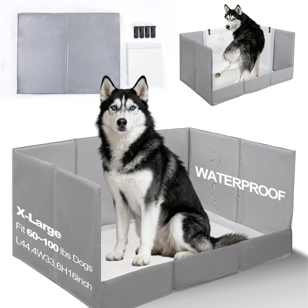 HQ4US 4LEGS dog litter box unfolded for quick indoor use with no assembly