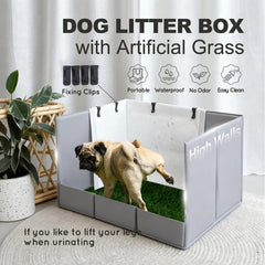 HQ4US 4LEGS high-walls dog potty tray prevents splashes for clean floors.