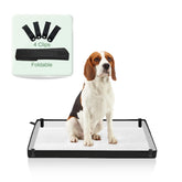 HQ4US 4LEGS large dog pee pad holder with 33x23 inch pad for tidy travel.