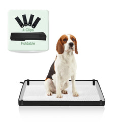 HQ4US 4LEGS large dog pee pad holder with 33x23 inch pad for tidy travel.