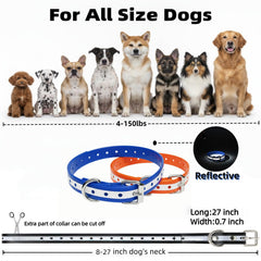 HRRVEE dog-collar-strap adjustable-holes demonstrate secure fit for various neck sizes.