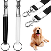 HRYYDS dog whistle pair in black and white for recall training.
